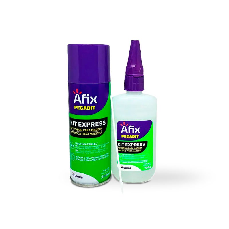 KIT MDF ESPRESSO ADESIVO 100G+200ML - AFIX