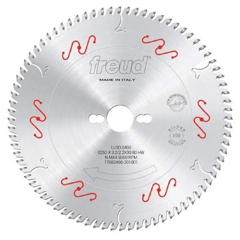 DISCO DE SERRA LU3F0200 250 × 3,2 × 80Z F30 TCG PRATA - FREUD