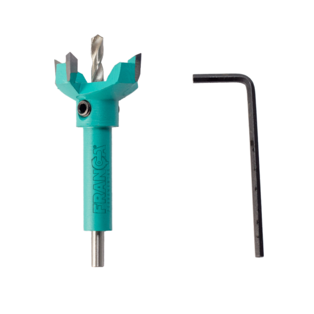 BROCA DOBRADIÇA PORTA DE ALUMINIO DIAM 35MM C/4 GUIAS