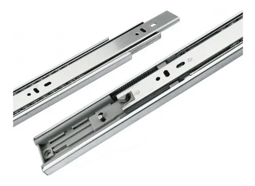 CORREDIÇA TELESCÓPICA H45 400MM INOX C/AMORTECEDOR – HD FERRAGENS