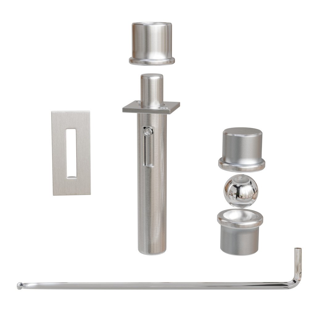 SISTEMA PIVOTANTE EMBUTIDO INOX - PORTA 120KG