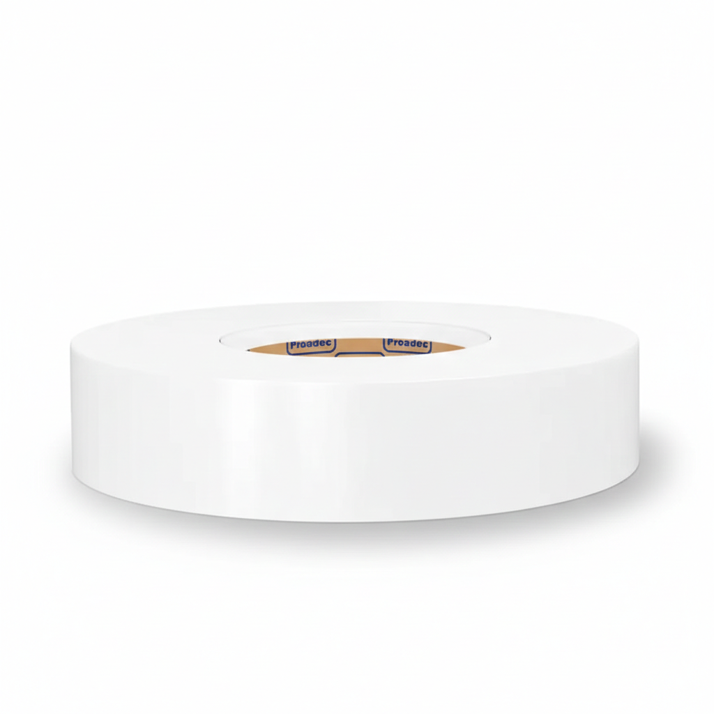 FITA DE BORDA PVC BRANCO TX 100MM X 50M (ROLO) - PROADEC