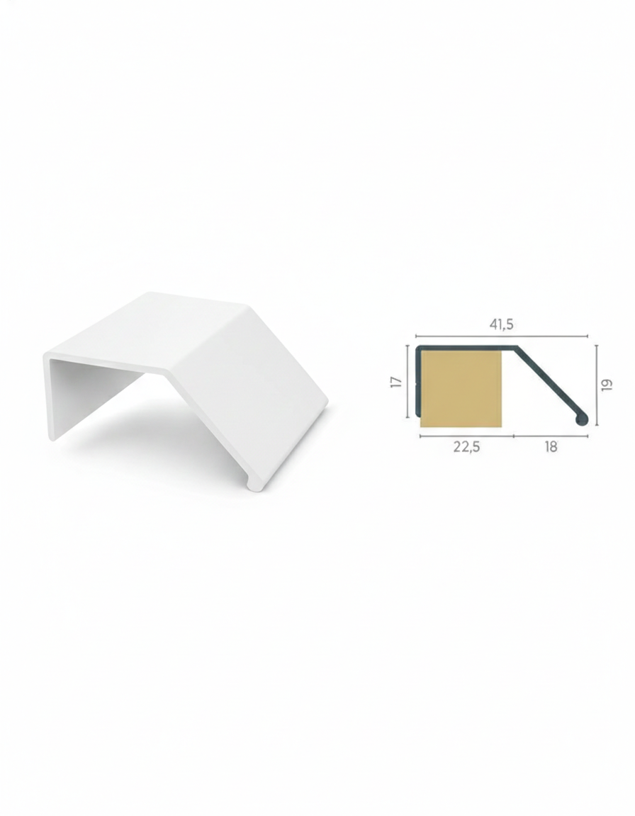 PERFIL PUXADOR ABA RM 085 BRANCO 6MT - ROMETAL