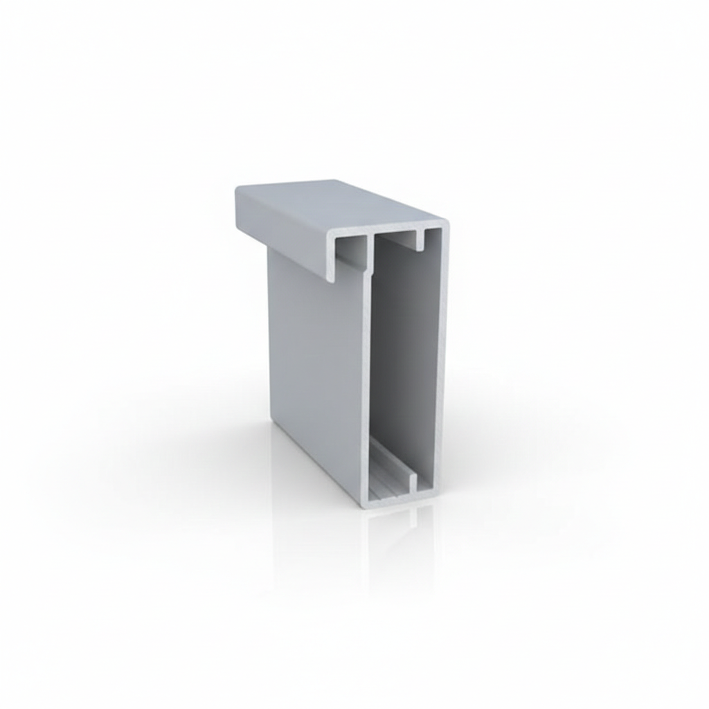 MONTANTE PARA PORTA DE VIDRO ANODIZADO - ROMETAL