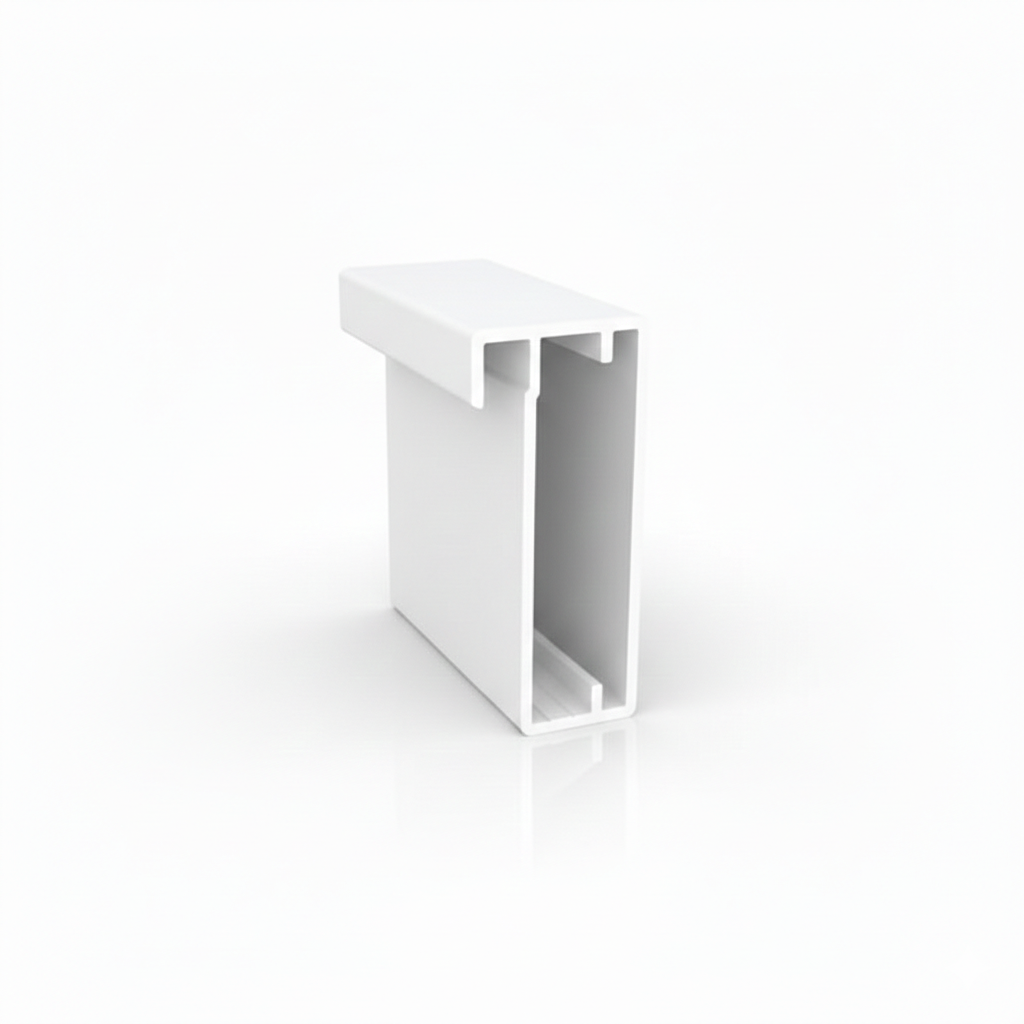 MONTANTE PARA PORTA DE VIDRO BRANCO - ROMETAL