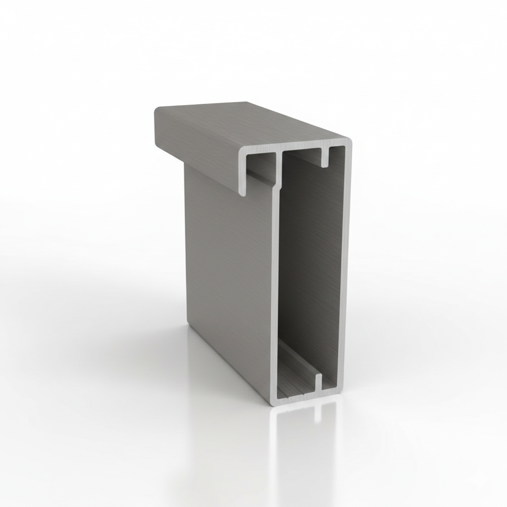 MONTANTE PARA PORTA DE VIDRO CHAMPANHE CLARO - ROMETAL