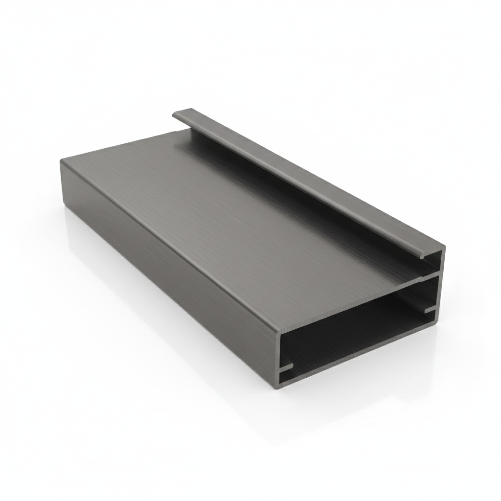 MONTANTE PARA PORTA DE VIDRO INOX MATTE ESCURO - ROMETAL